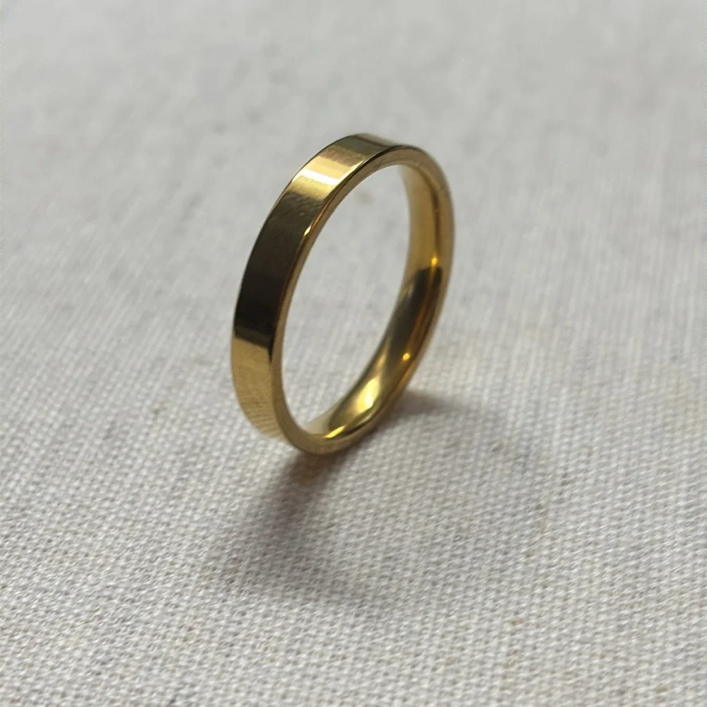 Gold tone stainless steel ring